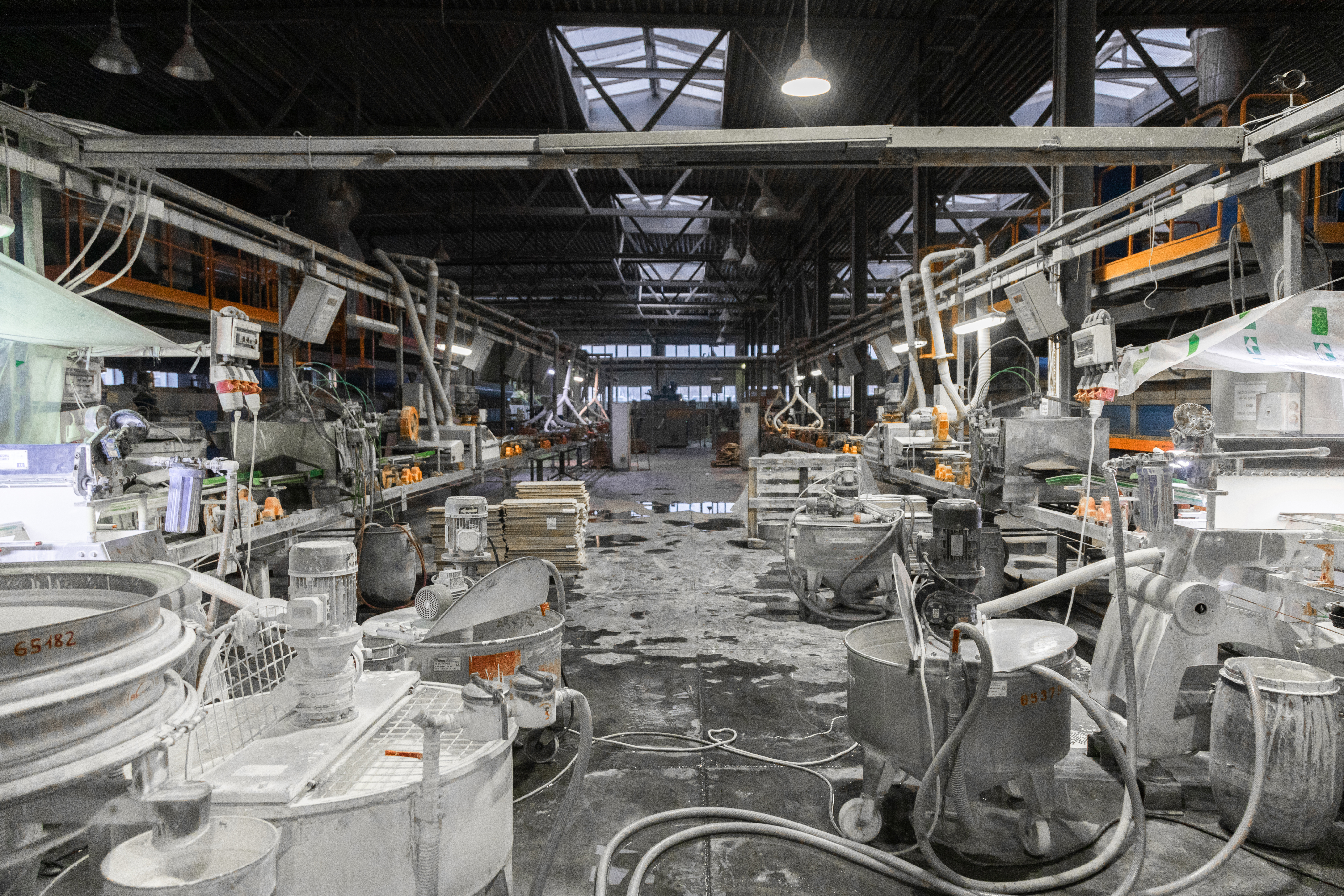 Industrial facility showing aluminium processing equipment